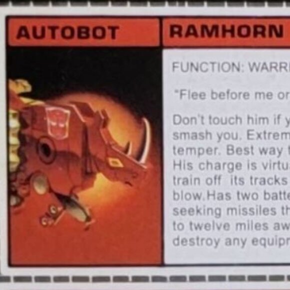 HASBRO TRANSFORMERS G1 RAMHORN AUTOBOT BLASTER CASSETTE 1985 LOOSE - Picture 2 of 7